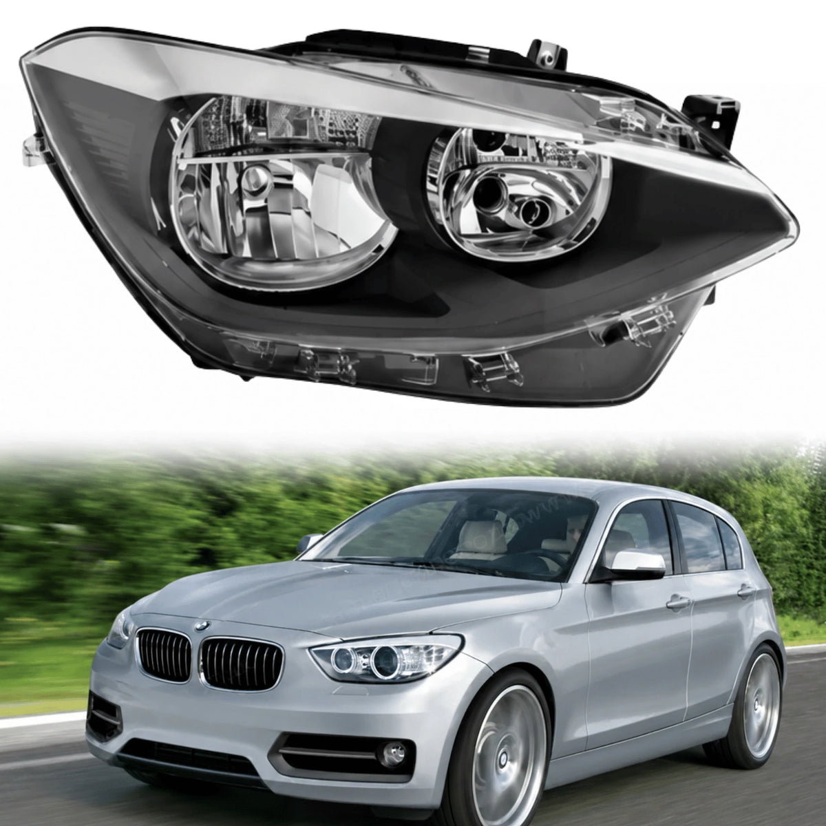 Image of BMW 1 Series Front Right Headlamp 2011–2014 – 63117229671