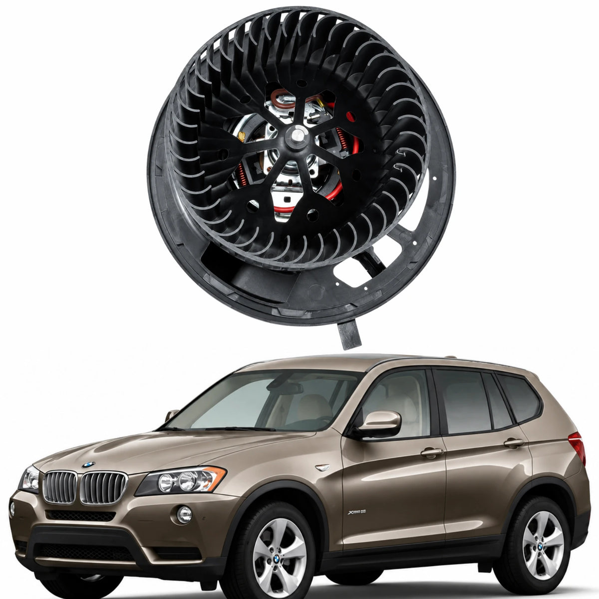 Image of Direct Fit Heater Fan Motor 64116933664 for BMW E90 E91 E92