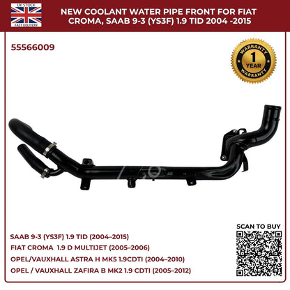 Coolant Water Pipe 55566009 – Fits Vauxhall Astra H & Zafira B 1.9 CDTi (Z19DTH / Z19DTJ) – New Replacement Part