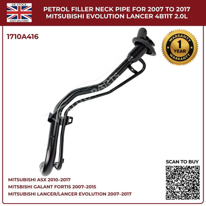 Fuel Filler Neck Pipe 1710A416 – Fits Mitsubishi ASX 2010–2017 (1.6, 1.8, 2.0 Petrol)