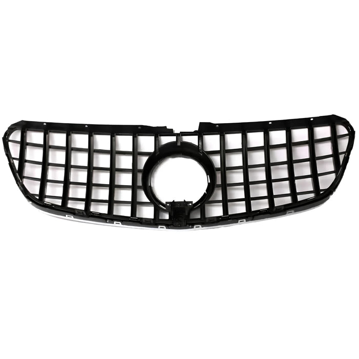 image of Mercedes Benz V Class GT Style Black Chrome Vertical Slats Front Grille 069 C