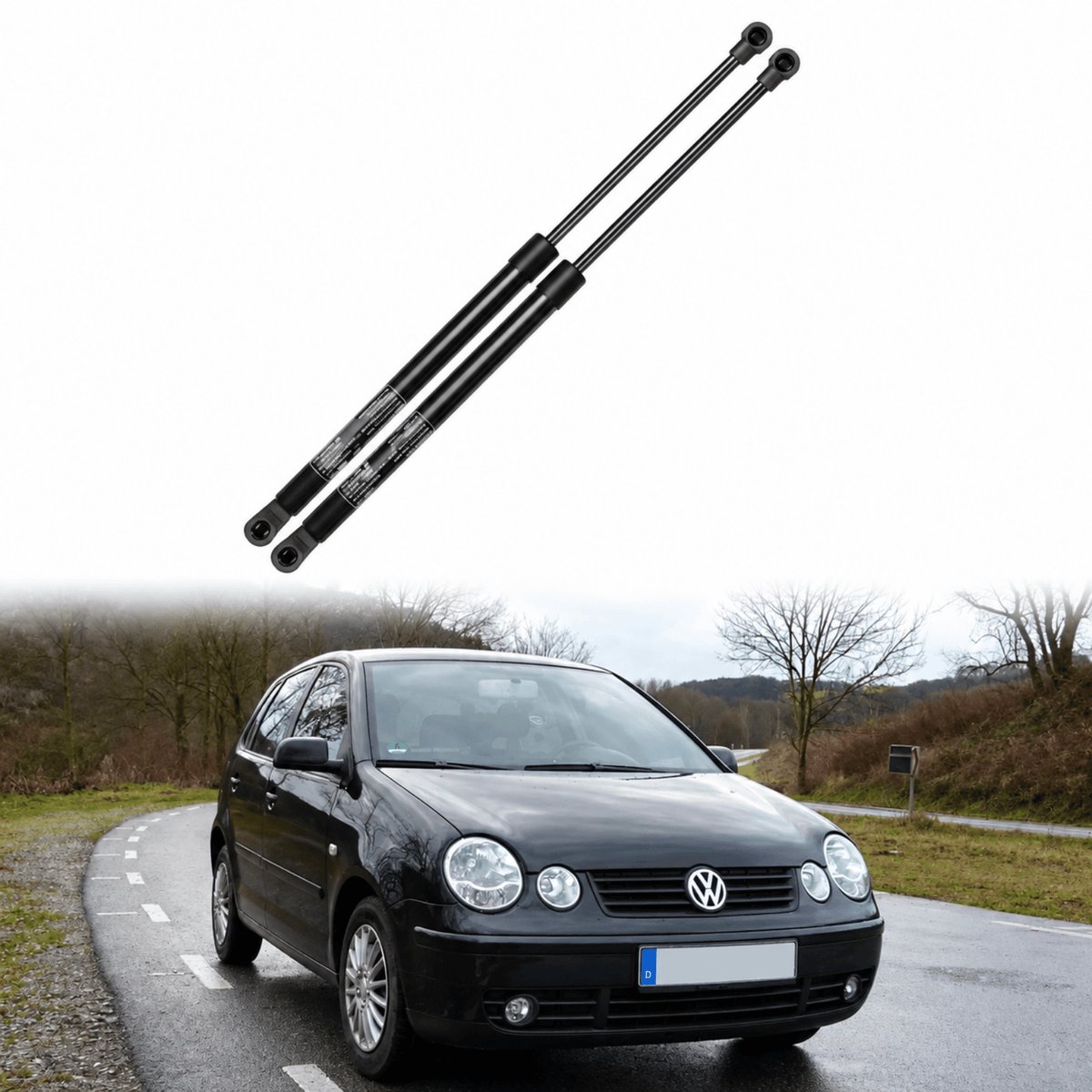 Image of VW Polo Hatchback tailgate gas struts and boot lift supports 2001-2009
