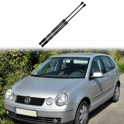 Image of pair of tailgate gas struts for VW Polo Hatchback 9N