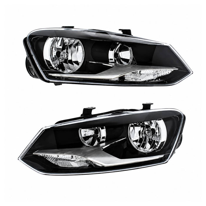 . Image of VW Polo Mk5 6R Twin Reflector Front Headlamp Set – 6R2941008E
