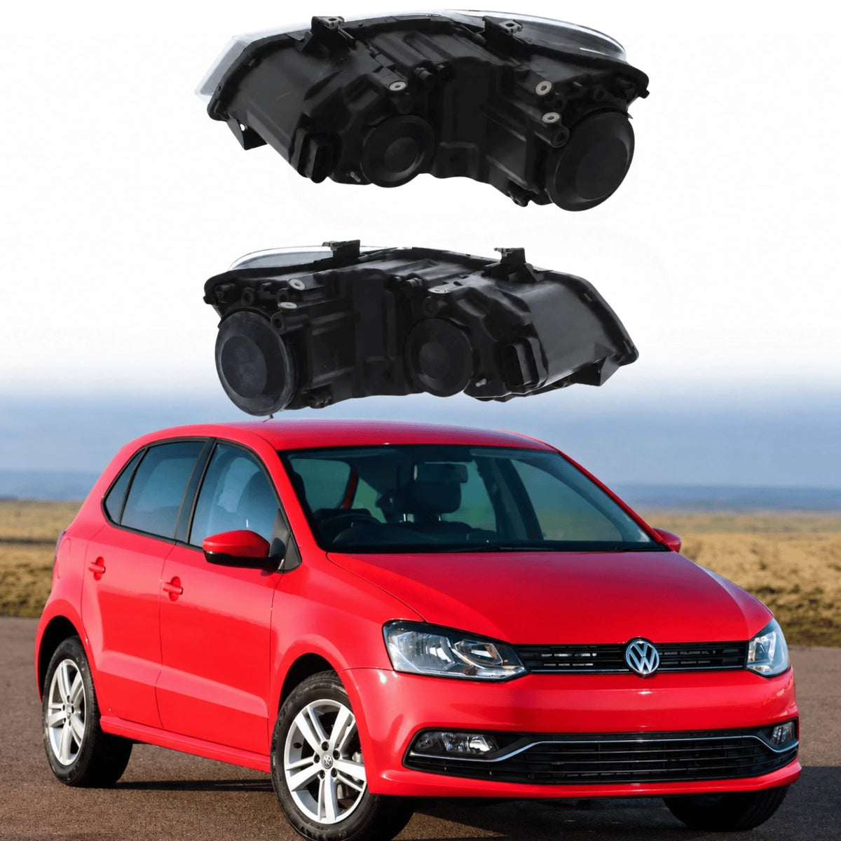 Image of VW Polo Mk5 6R Headlamp Pair 2009–2014 – 6R2941008E
