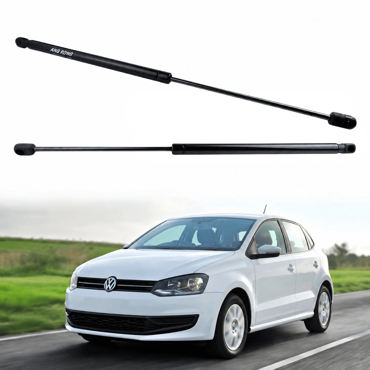 Image of 2 piece back tailgate gas strut support for VW Polo