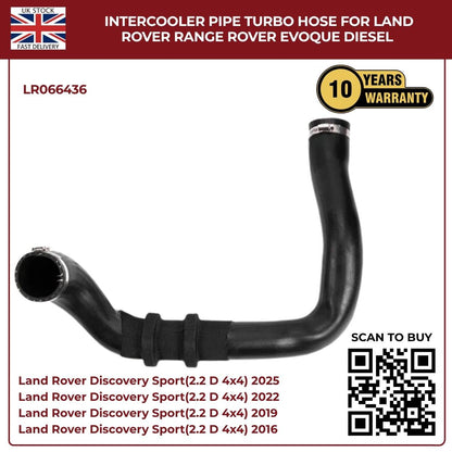 Image of LR066436 turbo boost hose for Range Rover Evoque 2.2 diesel
