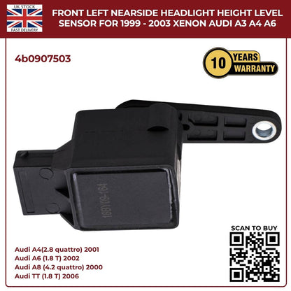 Headlight Level Range Sensor – Front Left (Nearside) – Fits 1999–2003 Audi A3 Xenon Models