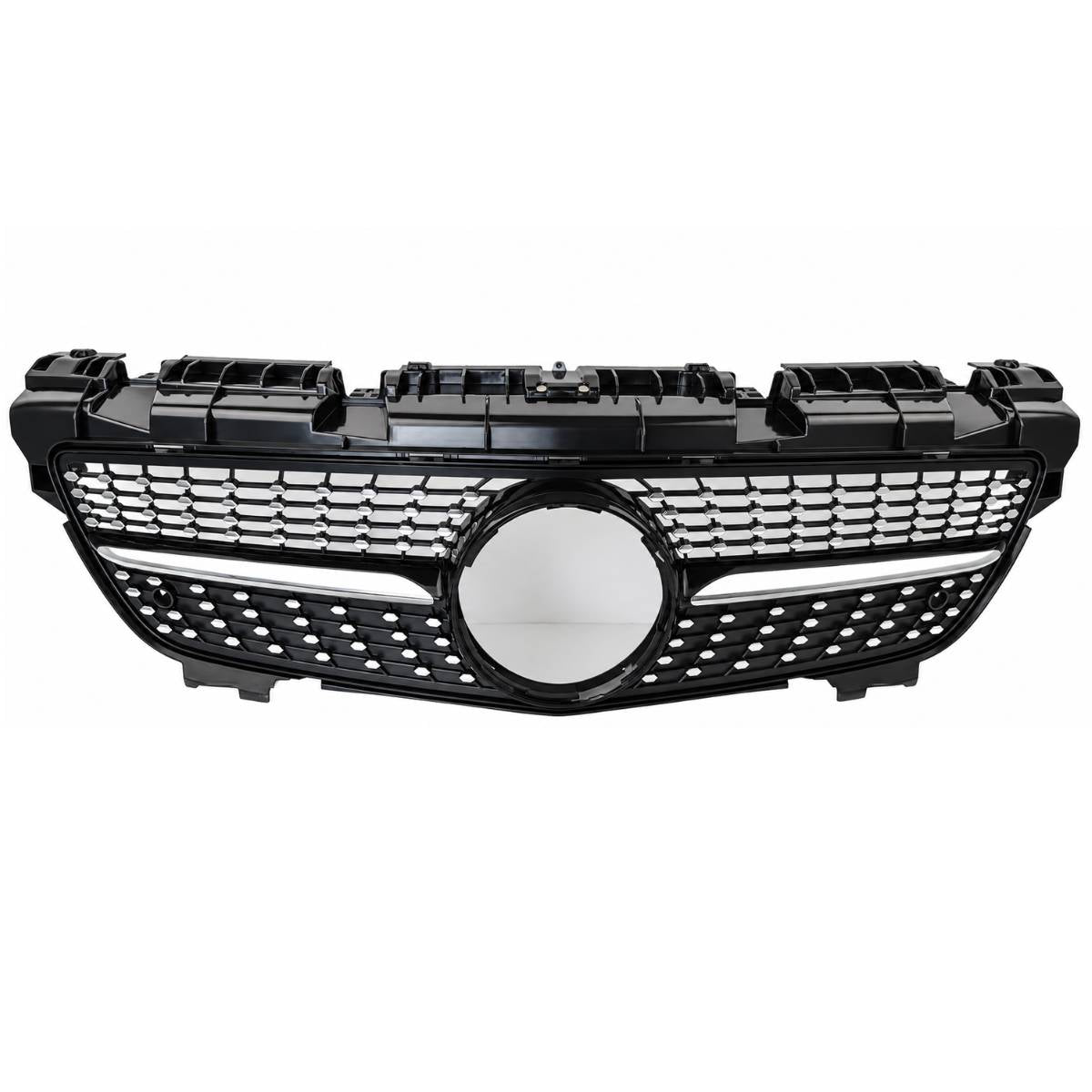 For Mercedes-Benz SLK R172 Front Bumper Grille – AMG Diamond Style Black (2011–2016, SLK200/SLK55 AMG Pre-Facelift)