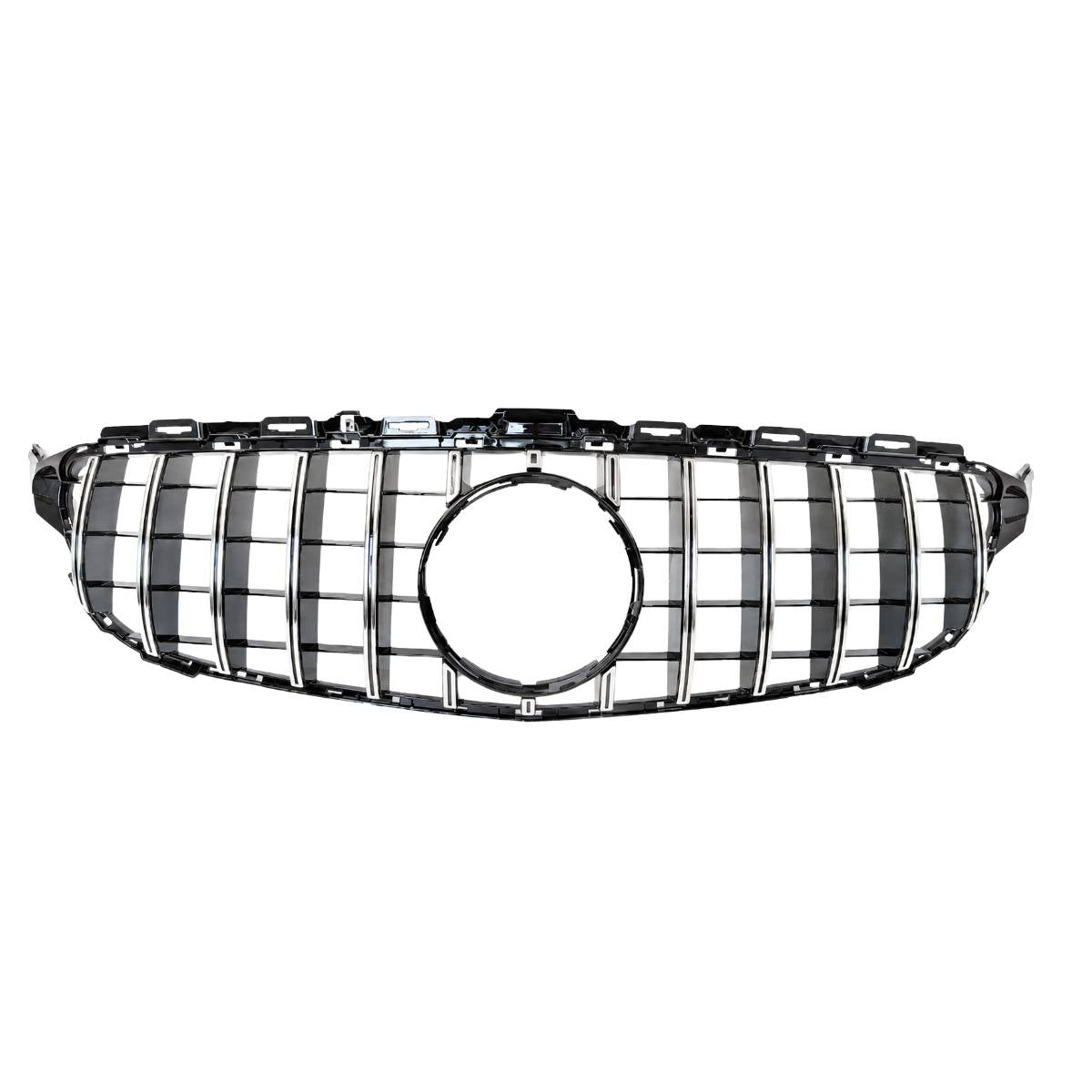 VORDERER KÜHLERGITTER CHROM GT GRILL FÜR 2014–2018 Benz C-Klasse S205 C350 PANAMERICANA NO-CAM 