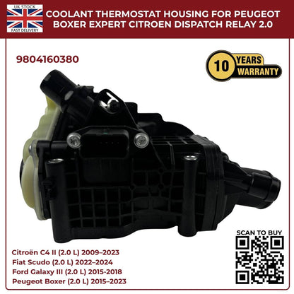 Coolant Thermostat Housing 9804160380 for Ford, Peugeot, Toyota & Vauxhall 2.0 Diesel Engines