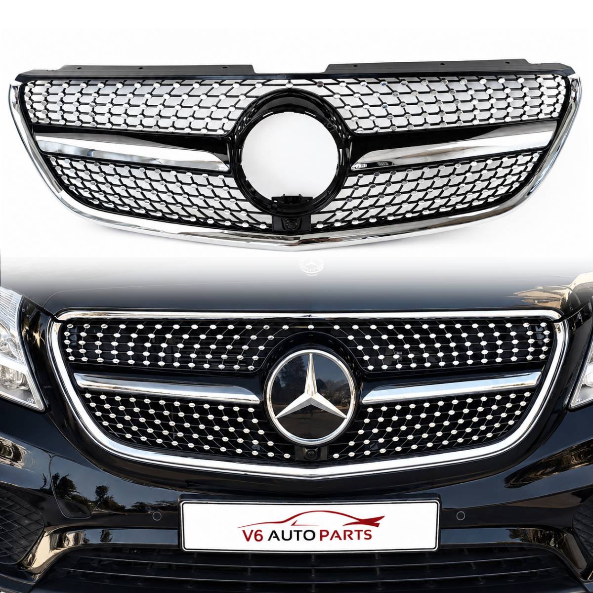 For Mercedes Vito Taxi W447 111 CDI Black Diamond Front Grille (2014–2023)