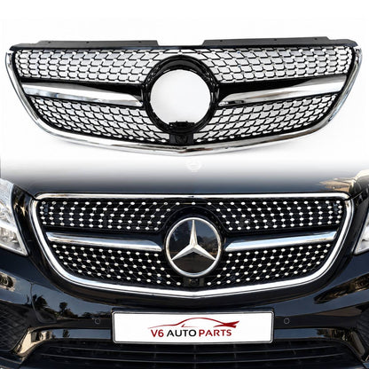 For Mercedes Vito Taxi W447 111 CDI Black Diamond Front Grille (2014–2023)