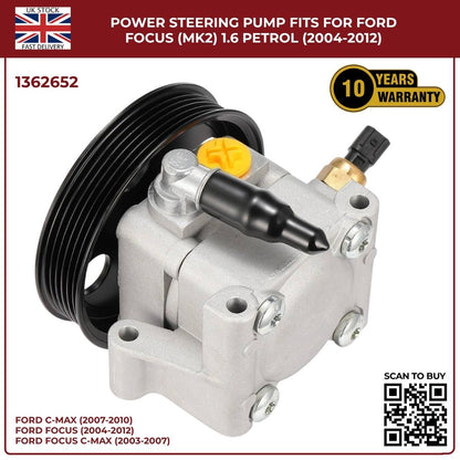 Power Steering Pump – Fits Ford Focus Mk2 1.6 Petrol (2004–2012) | OEM 4M513A696AD