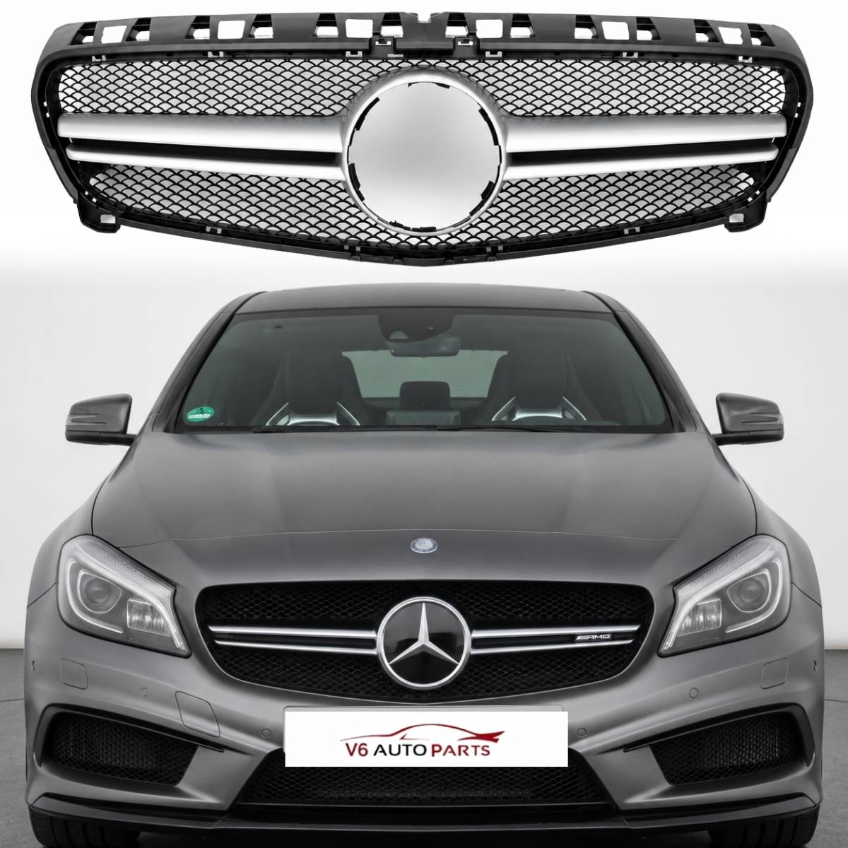 Mercedes A‑Class W176 AMG Style Front Bumper Grille (A45, A180 | Pre‑Facelift 2012–2015)