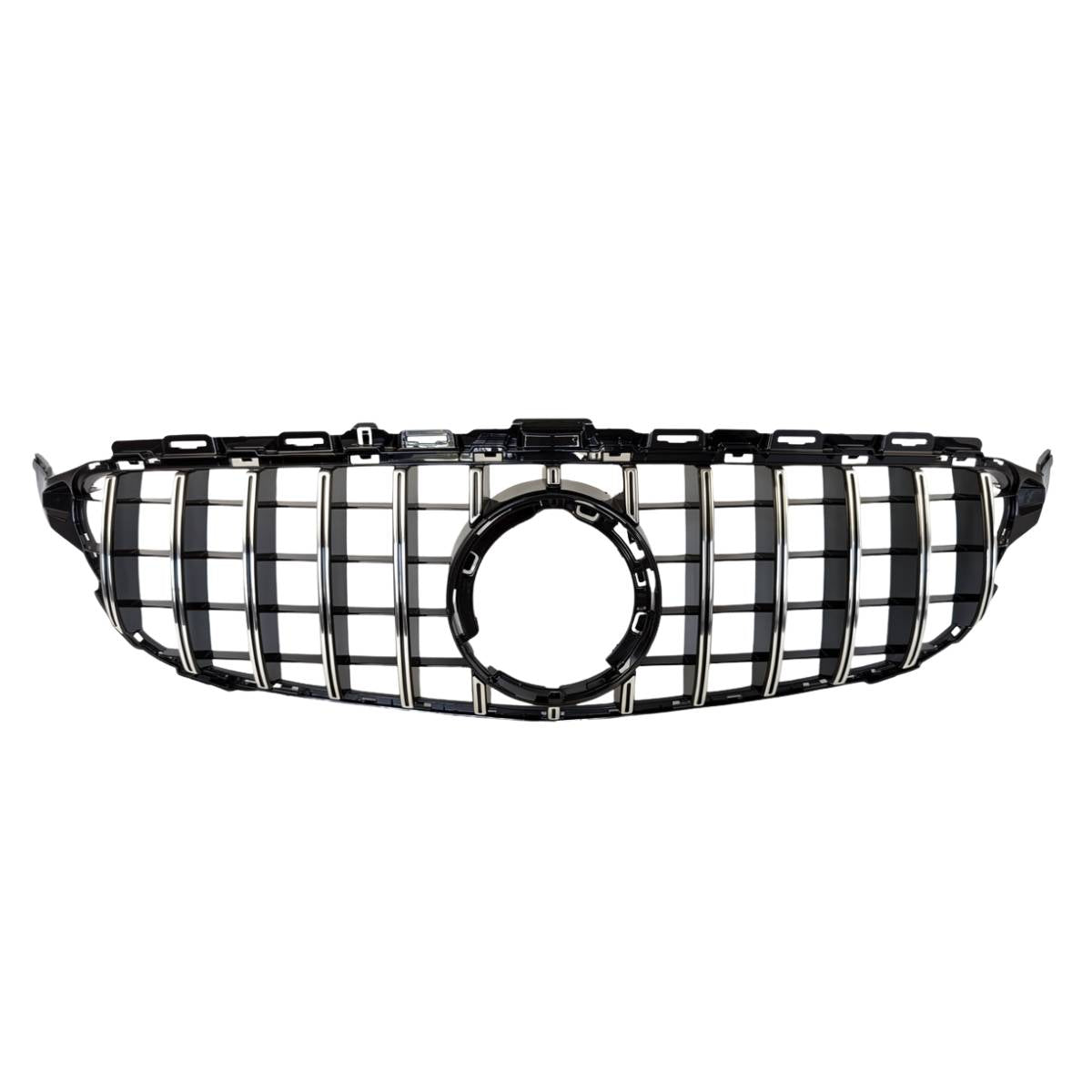 Front Radiator Panamericana Chrome Grille – Mercedes C‑Class A205 C300 C180d C43 GTR (2018–2020)