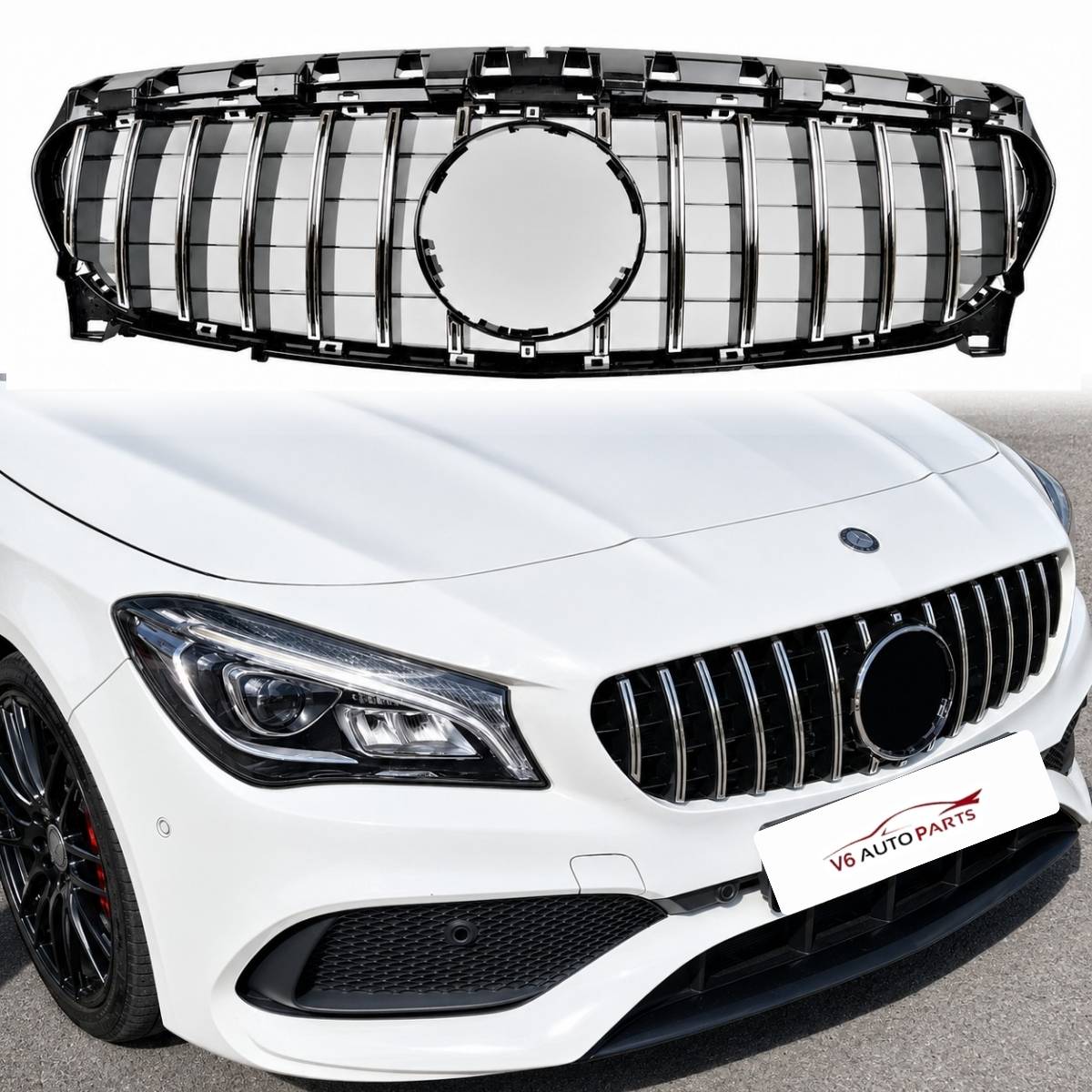 For Mercedes‑Benz CLA‑Class W117 GT Panamericana Front Radiator Grille (CLA200 / CLA180d) 2013–2017 | AMG Style Upgrade