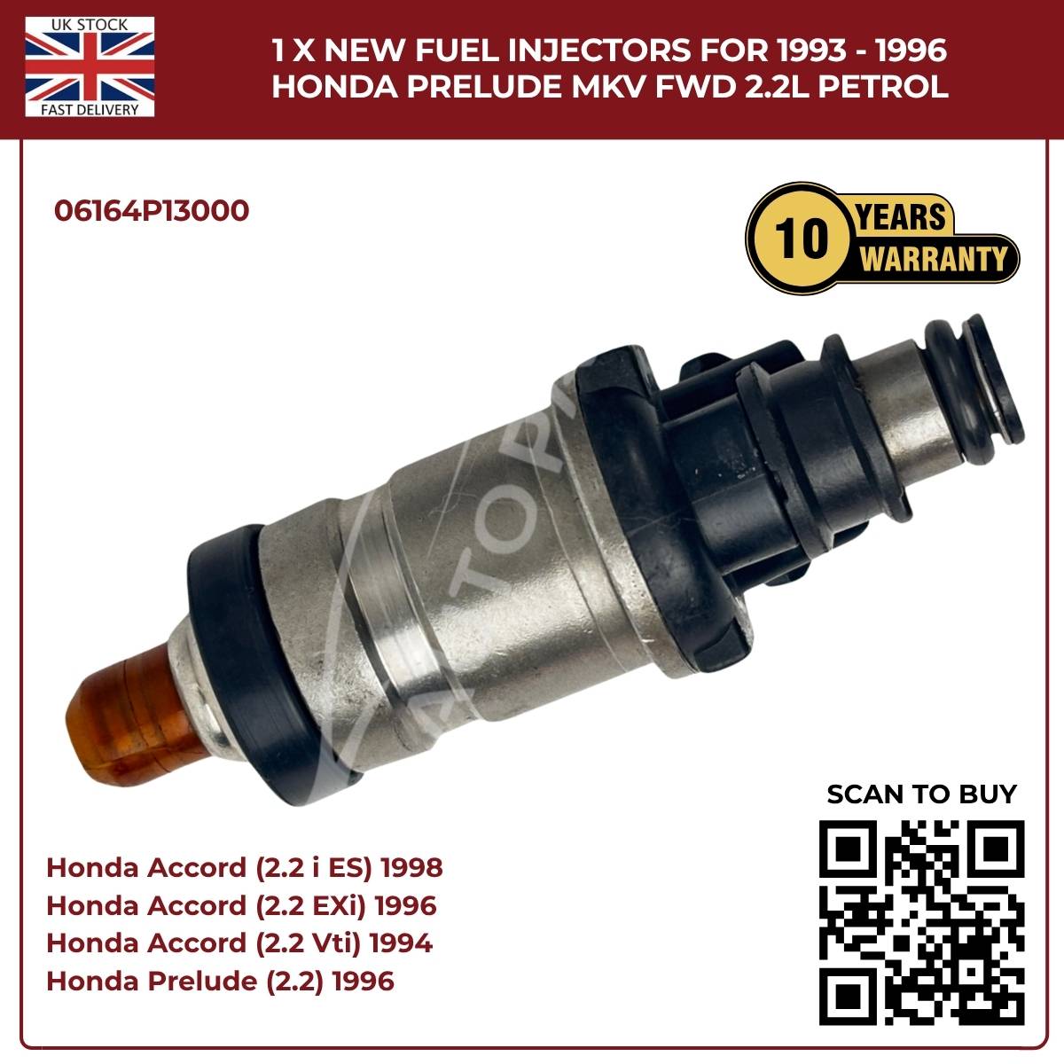 Fuel Injector  For Honda Prelude MKV (1993–1996)– FWD 2.2L Petrol | OEM Direct Fit Replacement