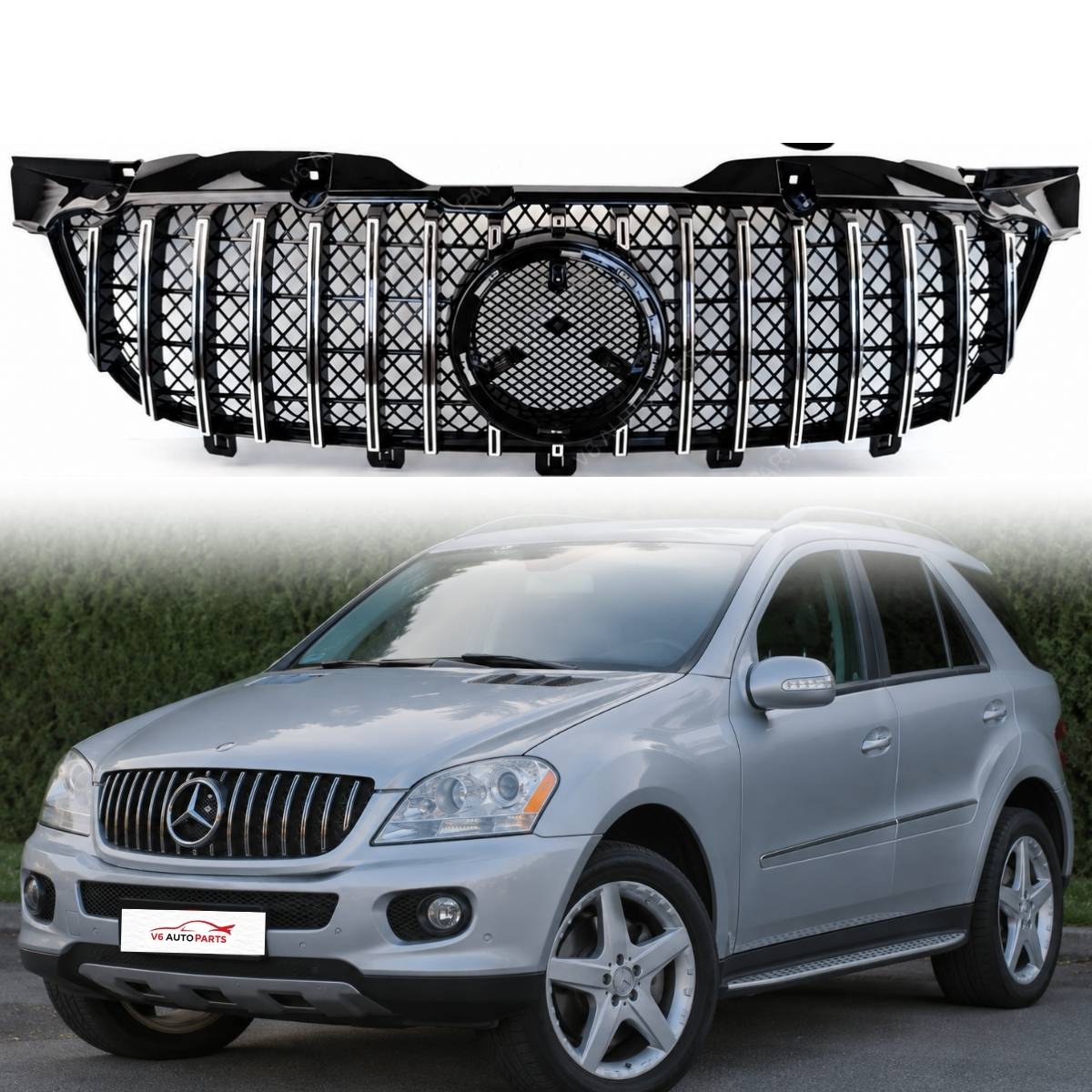 Front Radiator Grille Silver Chrome – Mercedes Sprinter W906 MK2 Pre‑Facelift 2009‑2013