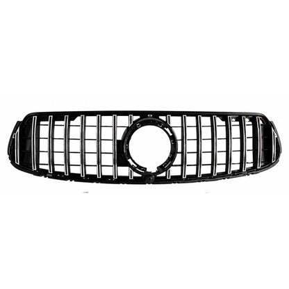 Front Bumper Chrome Slats GT Sport Grille | Fits 2019–2023 Mercedes-Benz GLC-Class W253/C253 Coupe GLC300 & GLC43 (Facelift)