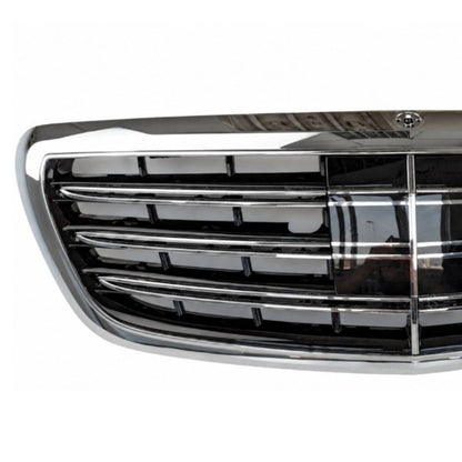 For Mercedes S-Class W222 S65 Maybach Front Radiator Chrome Grille (2014–2020)