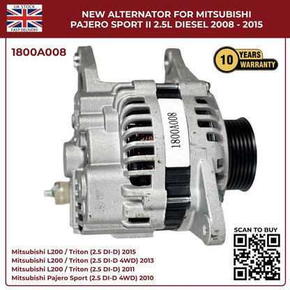 1800A008 Alternator – Mitsubishi L200 2008–2015 / Pajero Sport II 2.5L Diesel