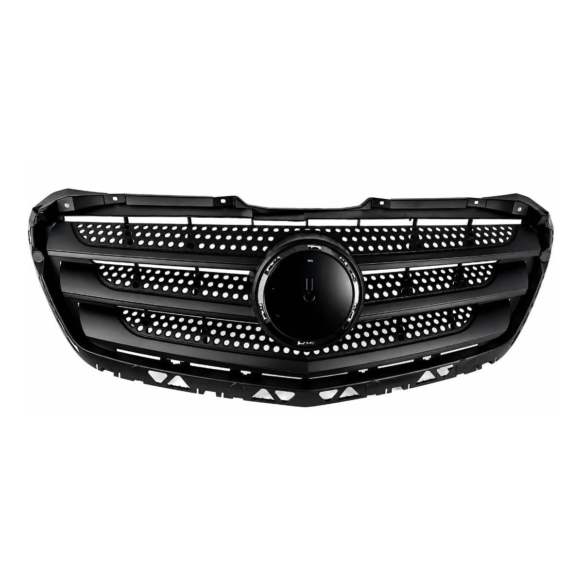 Front Bumper Radiator Grille for Mercedes-Benz Sprinter W906 319 CDI Van / Bus / Chassis Cab (2013–2017 Facelift) – Black, No Emblem