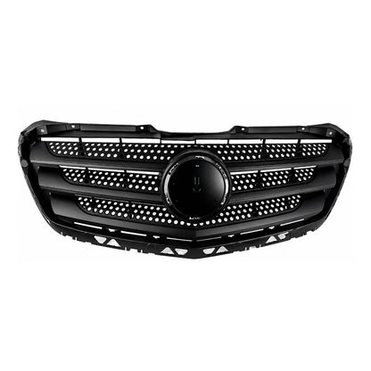 Front Bumper Radiator Grille for Mercedes-Benz Sprinter W906 319 CDI Van / Bus / Chassis Cab (2013–2017 Facelift) – Black, No Emblem