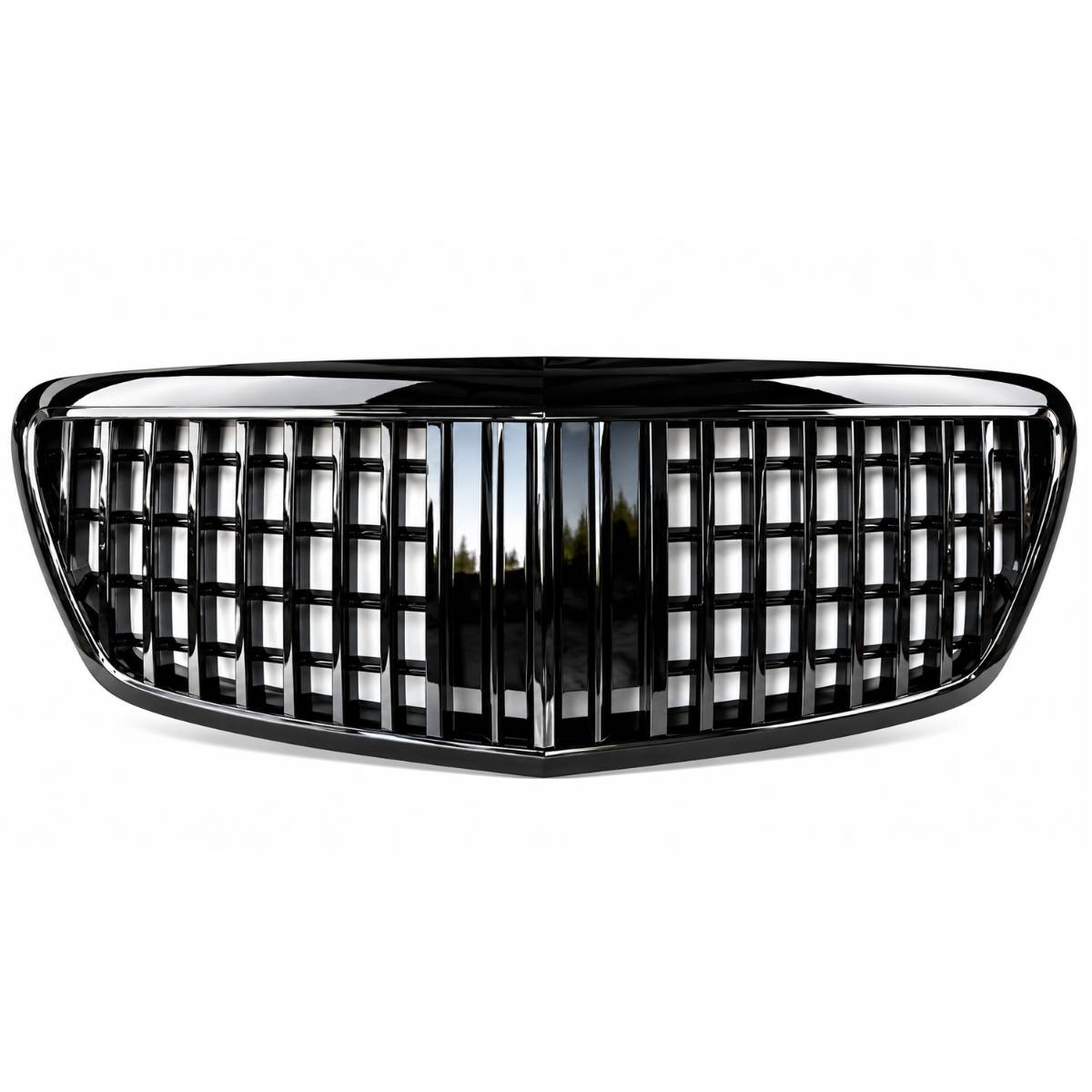 Vorderer Kühlergrill in glänzendem Schwarz für 2005–2009 Benz W221 S-Klasse S63 AMG Maybach S350 S500