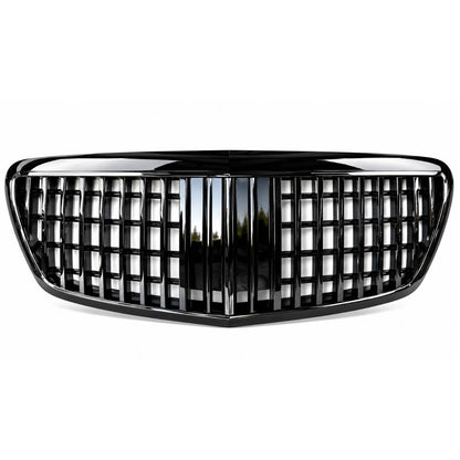 Vorderer Kühlergrill in glänzendem Schwarz für 2005–2009 Benz W221 S-Klasse S63 AMG Maybach S350 S500