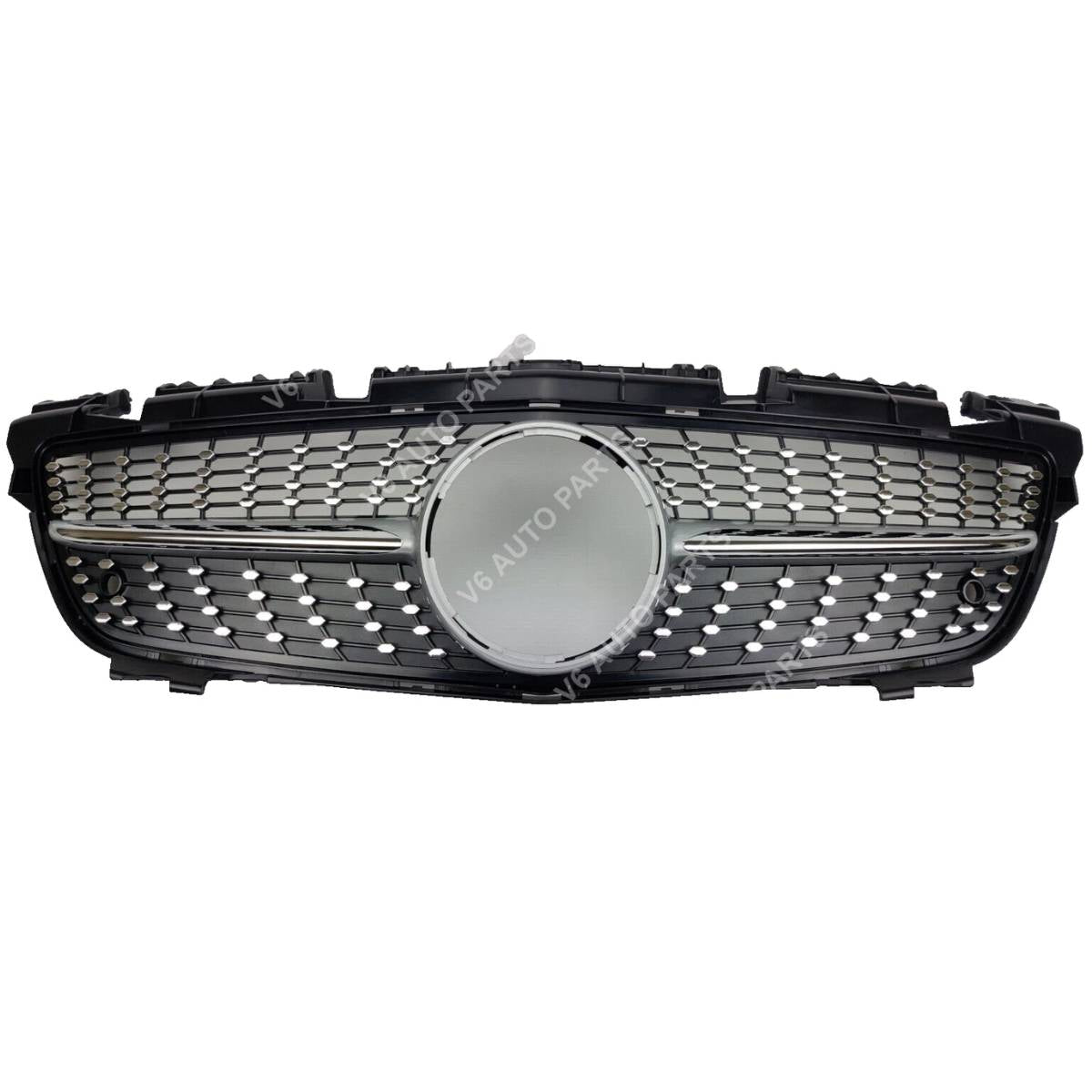 For Mercedes SLK R172 Diamond Chrome Grille (2011–2016 SLK55/SLK200 Pre-Facelift)