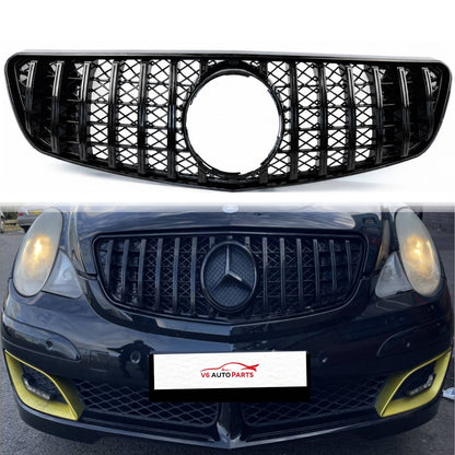 For Mercedes R-Class W251 AMG R300L Panamericana GT Front Bumper Grille – Gloss Black (2006–2010)