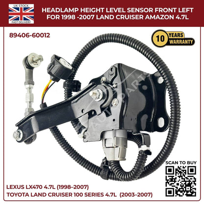 Headlamp Height Level Sensor – Front Left (89406‑60012) | Toyota Land Cruiser Amazon 4.7L (1998–2007)