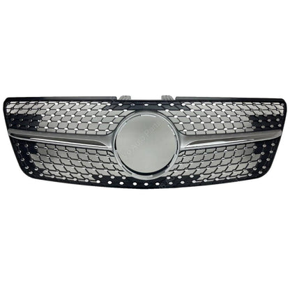 For Mercedes M-Class W164 Front Radiator Diamond Chrome Grille (2009–2012 ML320)
