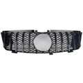 For Mercedes M-Class W164 GT Front Grille Gloss Black (ML320/ML350, 2005–2008 Pre-Facelift)