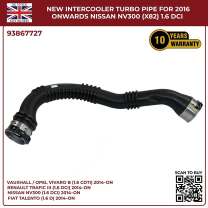 Turbo Boost Intercooler Hose Pipe – Vauxhall Vivaro B / Renault Trafic (2014–2025)
