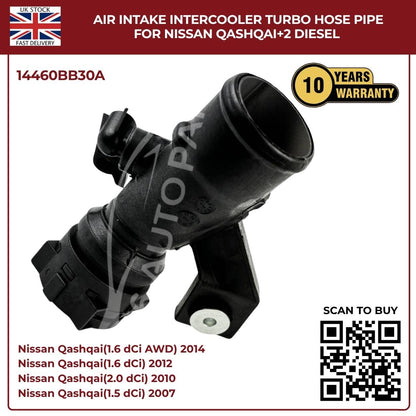 Air Intake Intercooler Turbo Hose Pipe For Nissan Qashqai+2 Diesel