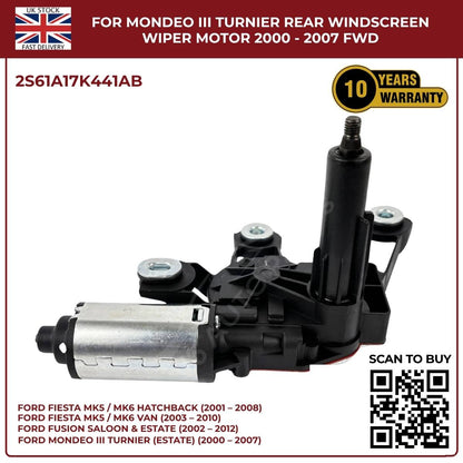 Ford Fiesta MK5/MK6 Rear Windscreen Wiper Motor (2001–2010) – OEM Replacement 2S61A17K441AB