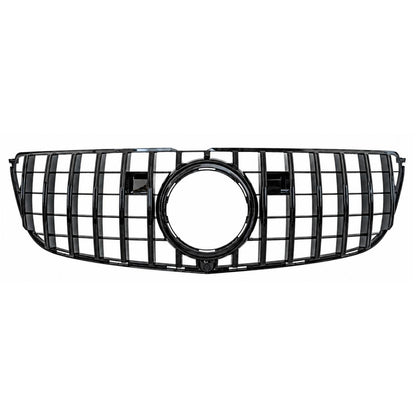 Front Bumper Gloss Black GT Grille – Mercedes GLS-Class X166 (2016–2019 AMG Distronic Style)