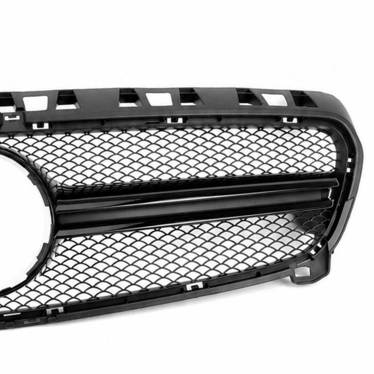 For Mercedes-Benz A-Class W176 Front Bumper AMG Sport Grille – Gloss Black (A45, A180, 2012–2015)