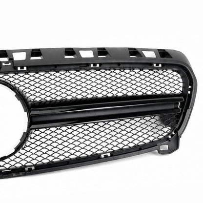 For Mercedes-Benz A-Class W176 Front Bumper AMG Sport Grille – Gloss Black (A45, A180, 2012–2015)