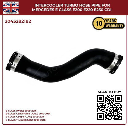 Mercedes-Benz Intercooler Turbo Hose Pipe – Fits E-Class E200, E220, E250 CDI (OE 2045282182)