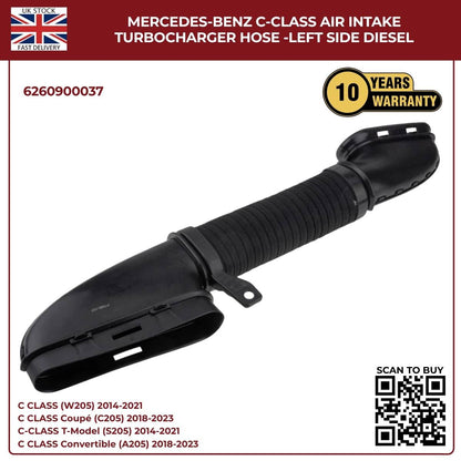 For Mercedes‑Benz C‑Class Diesel Air Intake Turbo Hose (Left Side) — A6260900037