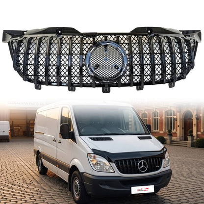 Front Radiator Black GT Grille – Mercedes Sprinter W906 MK2 2008–2013 Pre‑Facelift