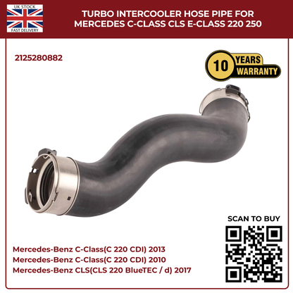 Turbo Intercooler Hose Pipe for Mercedes-Benz C-Class, CLS & E-Class 220/250 CDi BlueTEC – OEM 2125280882