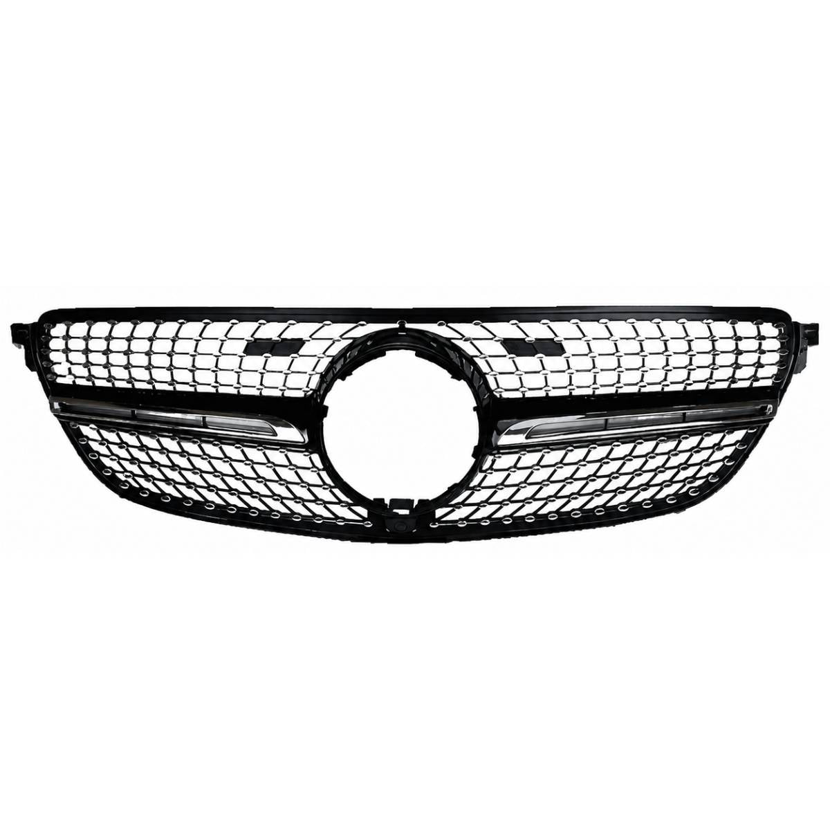 Front Radiator AMG Diamond Style Black on Chrome Fin Grille – Fits Mercedes-Benz GLE-Class W292/C292 (2015–2018)