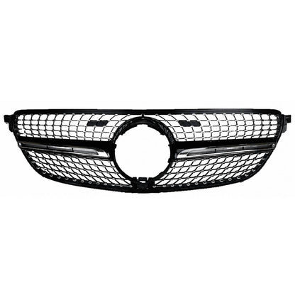 Front Radiator AMG Diamond Style Black on Chrome Fin Grille – Fits Mercedes-Benz GLE-Class W292/C292 (2015–2018)