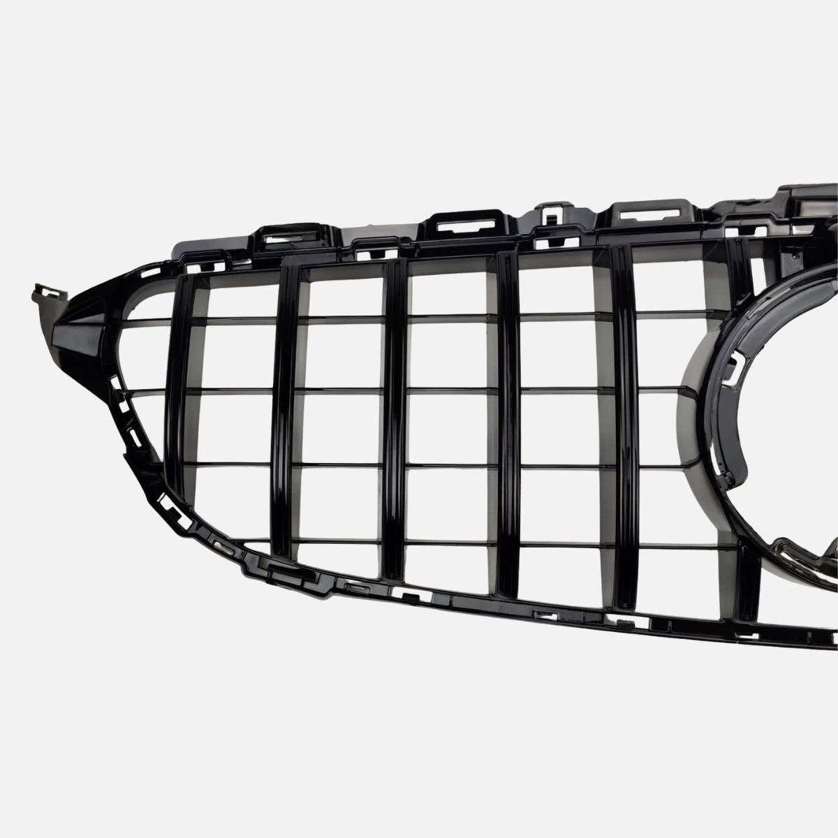 GT‑Style Gloss Black Front Radiator Grille for Mercedes‑Benz C‑Class W205 (2018‑2020 | C200, C43 AMG)