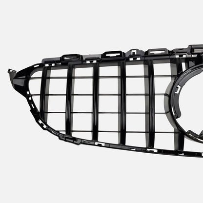 GT‑Style Gloss Black Front Radiator Grille for Mercedes‑Benz C‑Class W205 (2018‑2020 | C200, C43 AMG)