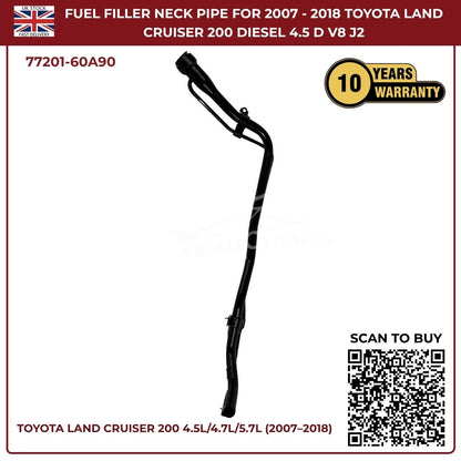 Fuel Tank Filler Neck Pipe For Toyota Land Cruiser 200 (2007–2018) 4.5L AWD Diesel – Direct Fit Replacement